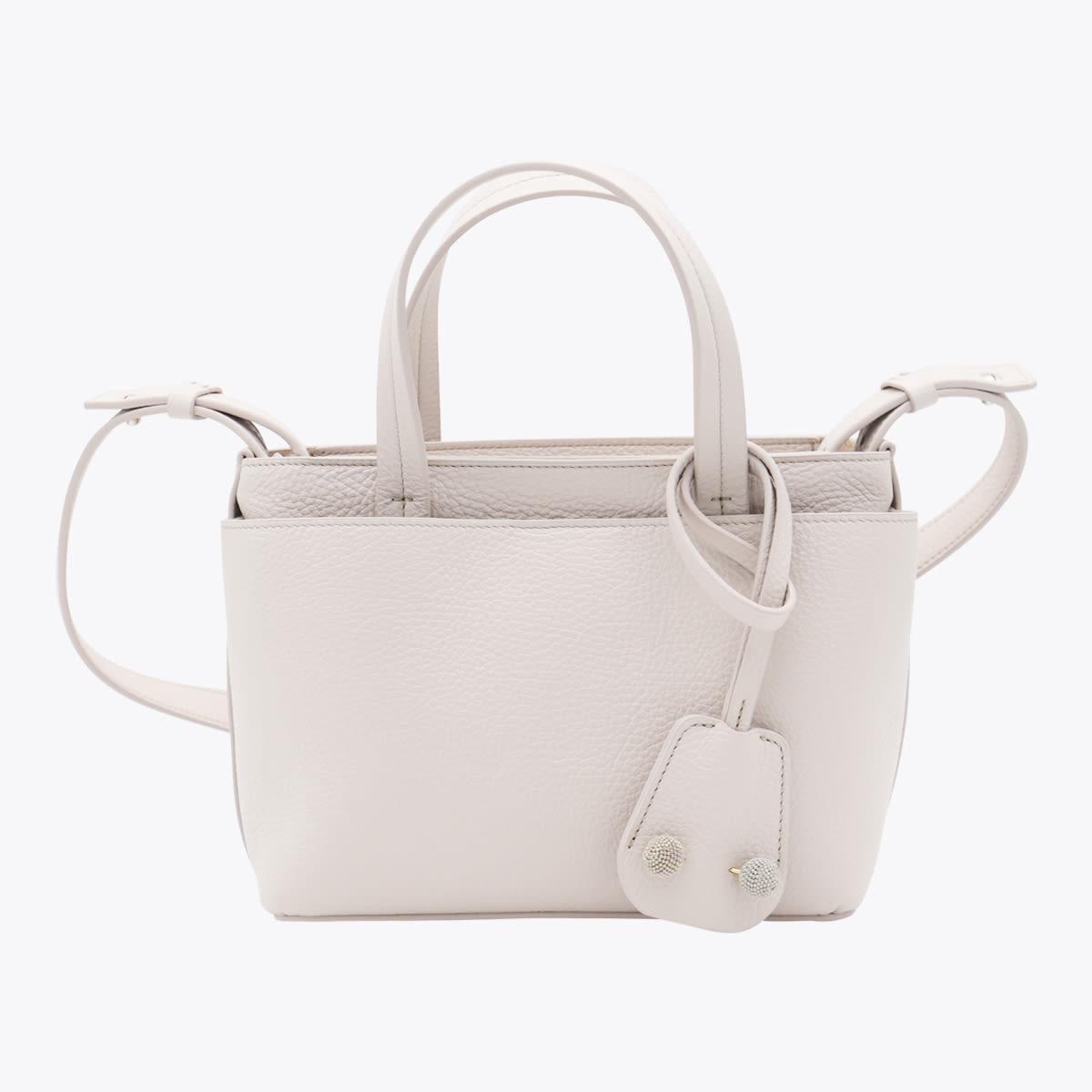 fabiana filippi white leather top handle bag