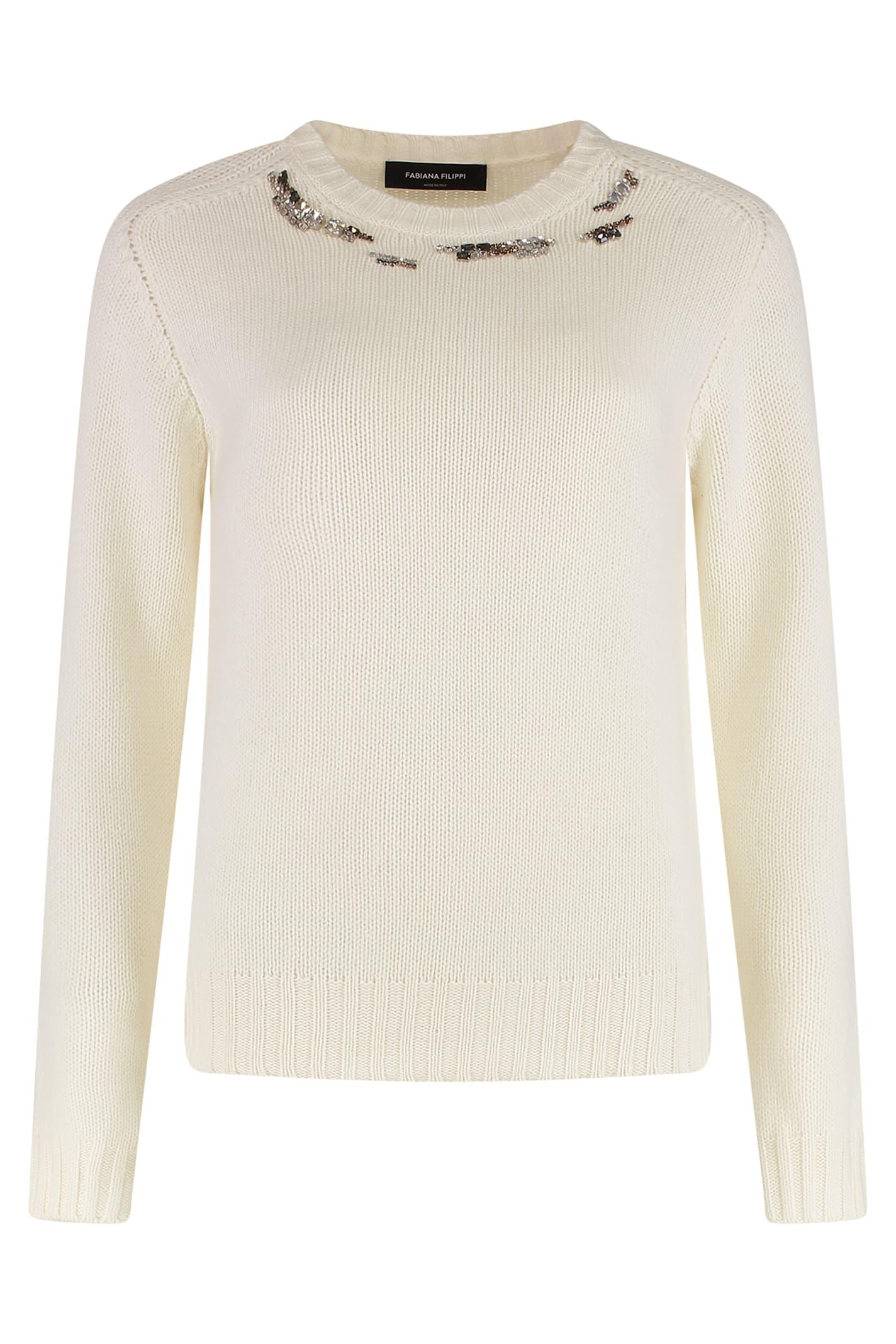 fabiana filippi wool-blend crew-neck sweater
