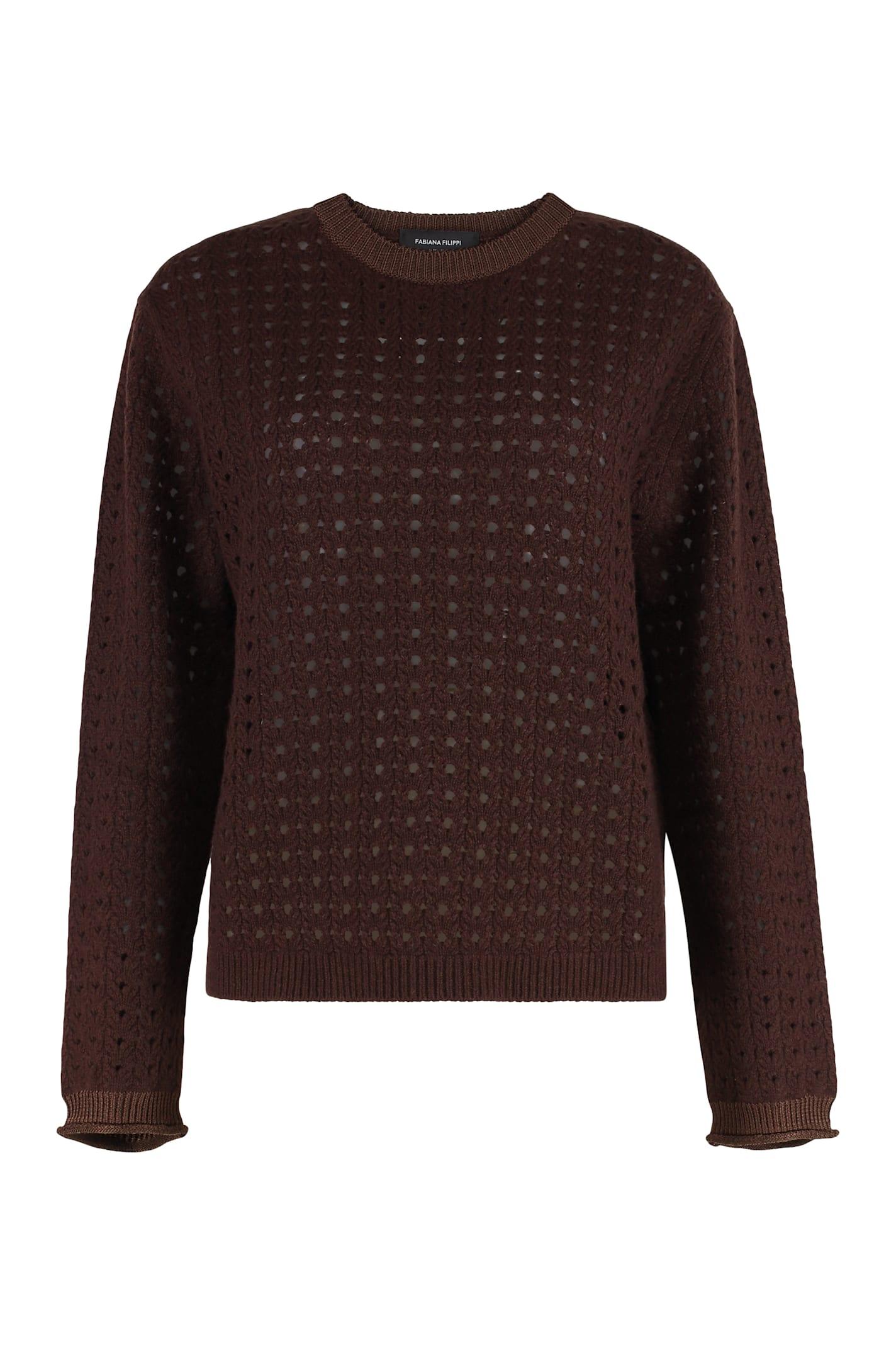 fabiana filippi wool-blend crew-neck sweater