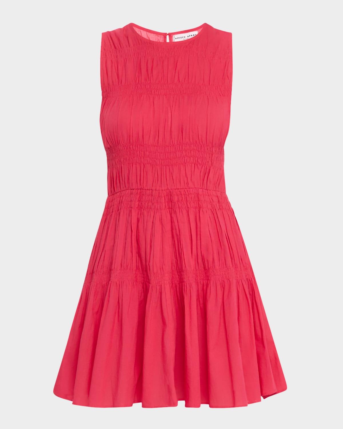 fabiana sleeveless shirred mini dress