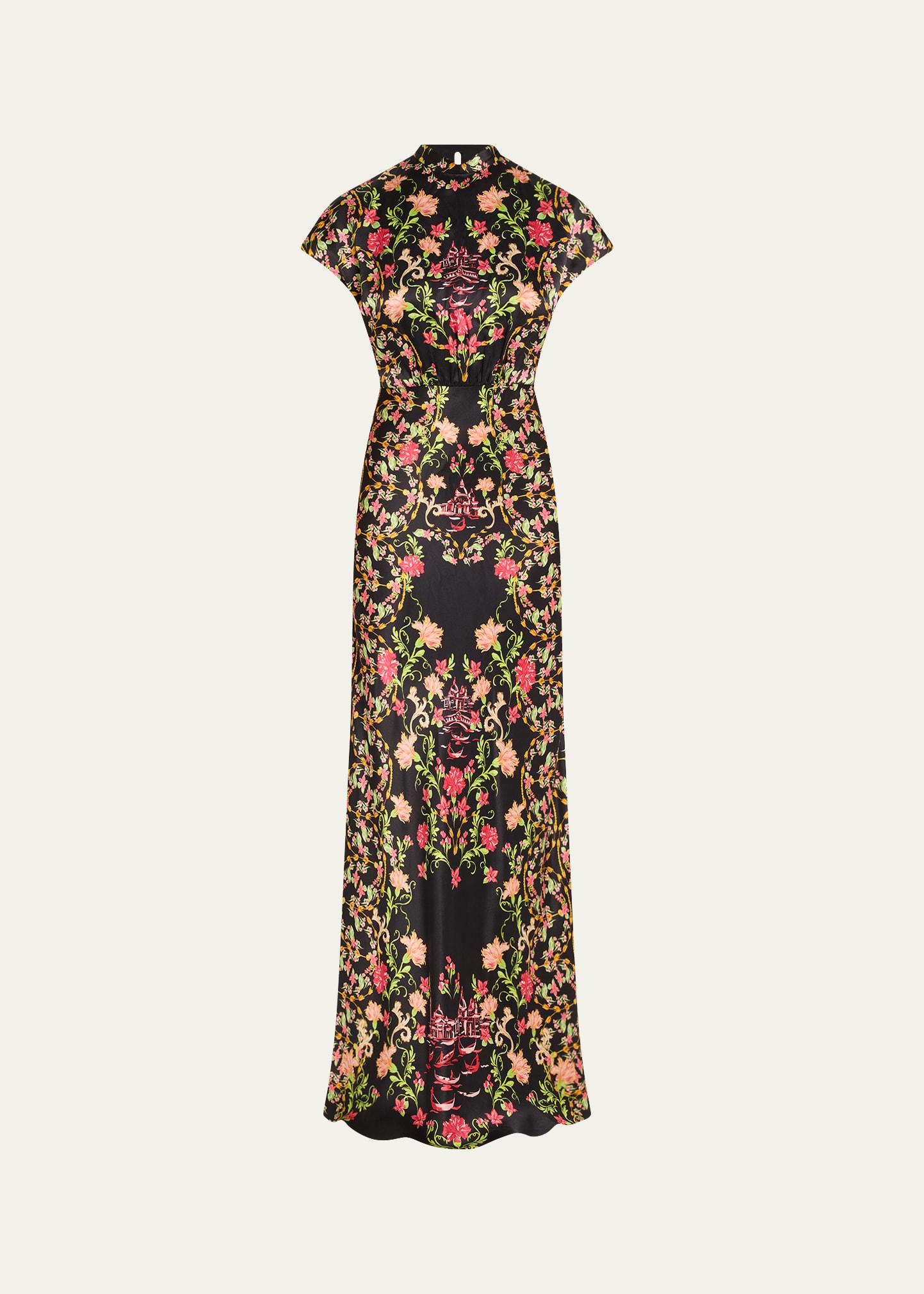 fabienne silk long dress