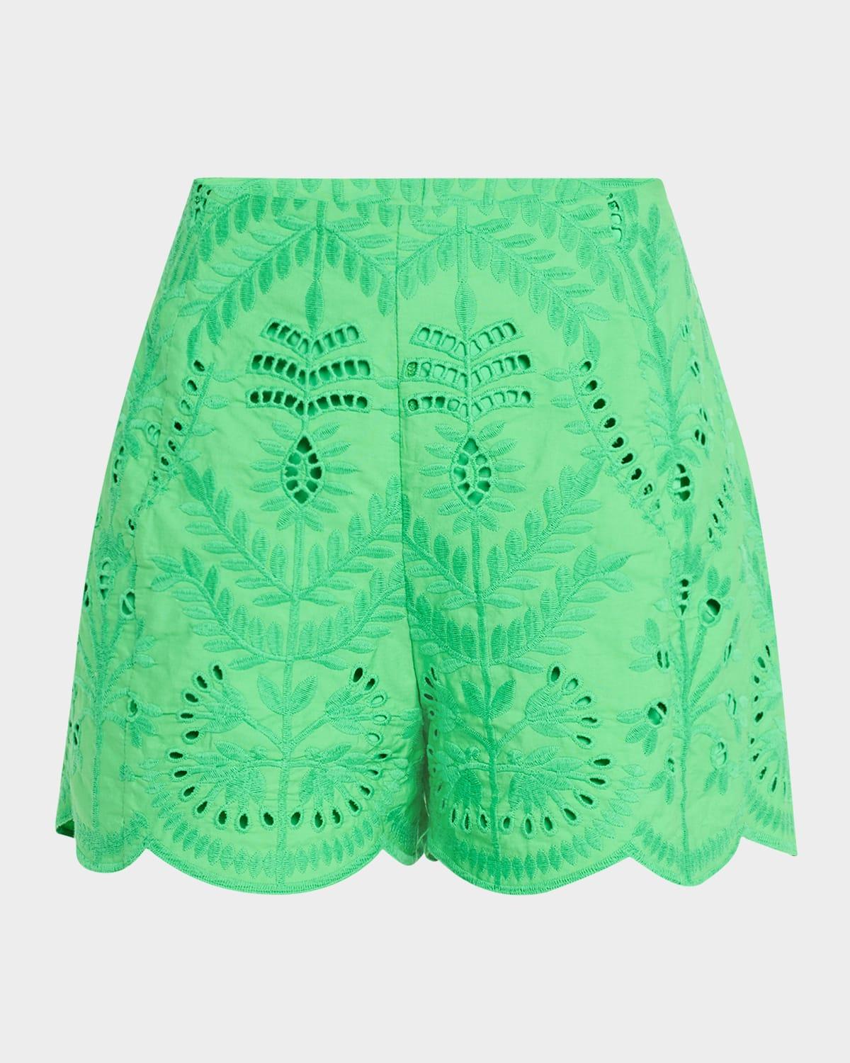 fable eyelet-embroidered cotton shorts