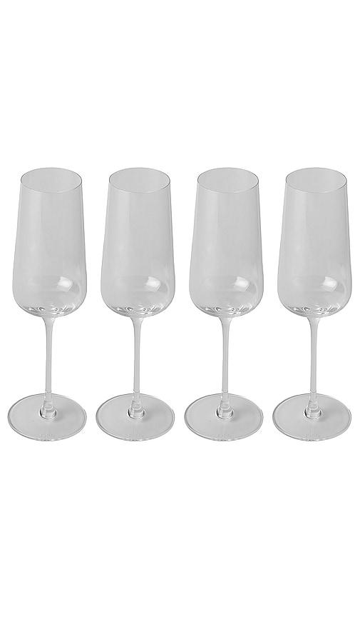 fable the flute glasses set of 4 in neutral.