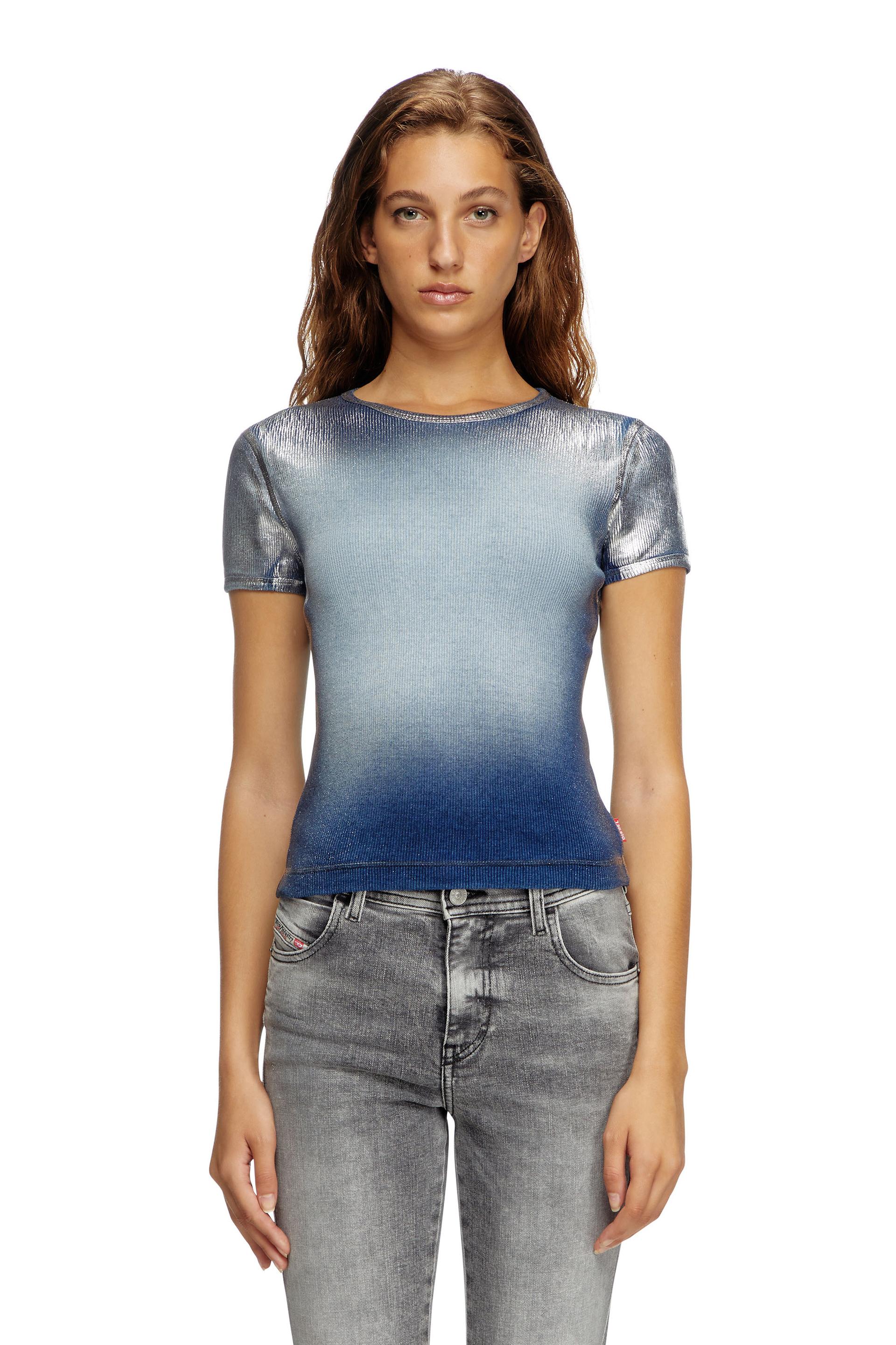 faded metallic t-shirt