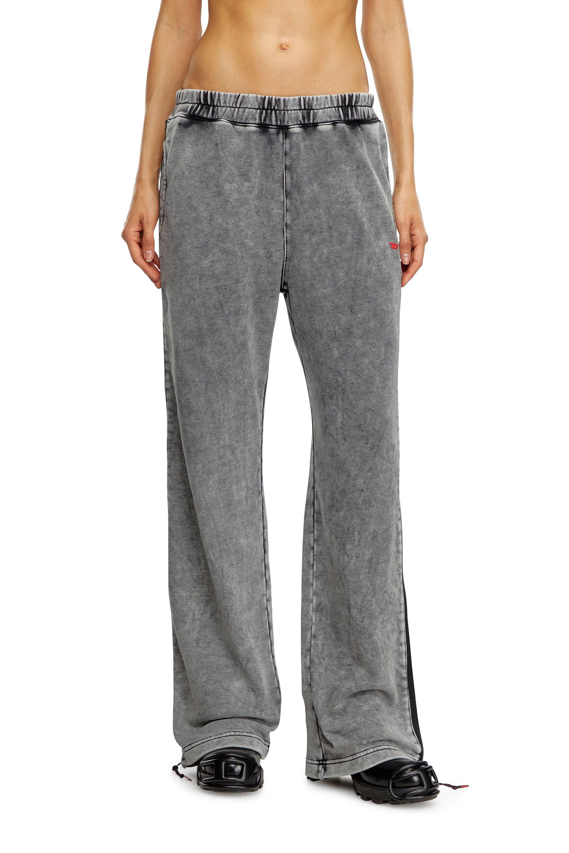 faded track pants with zip sides