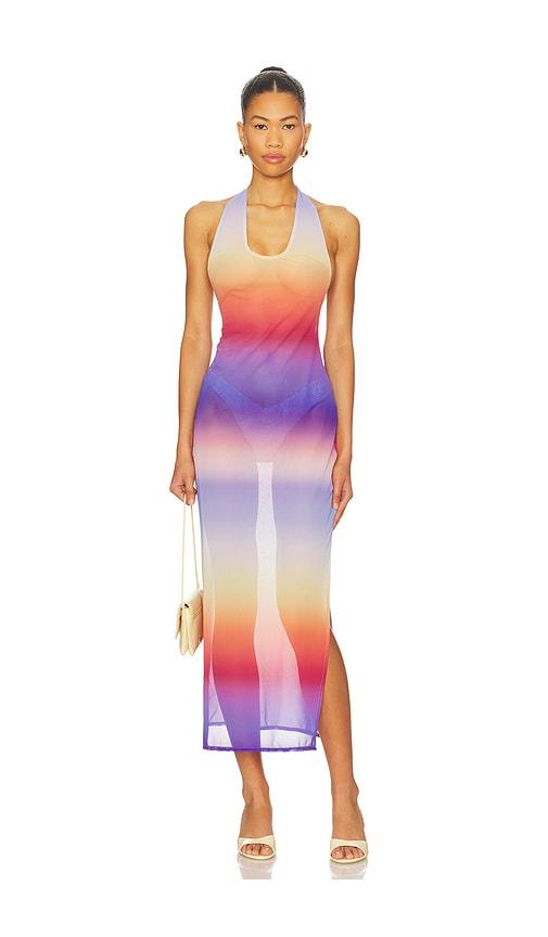fae ava maxi dress in purple.