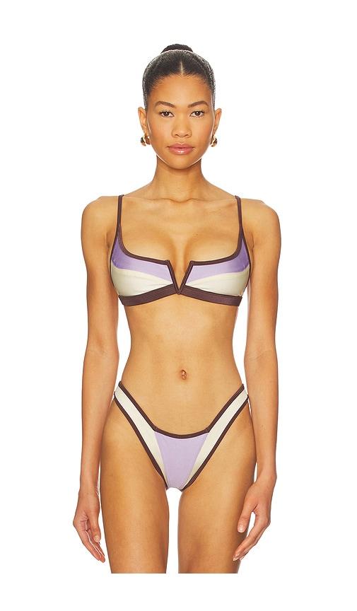 fae gypsy bikini top in purple.
