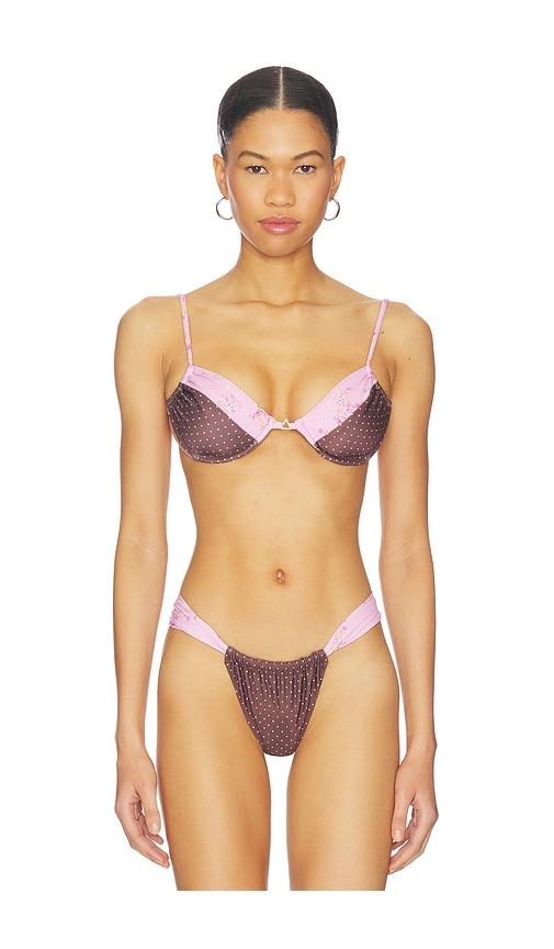 fae sheridan top in pink,brown.