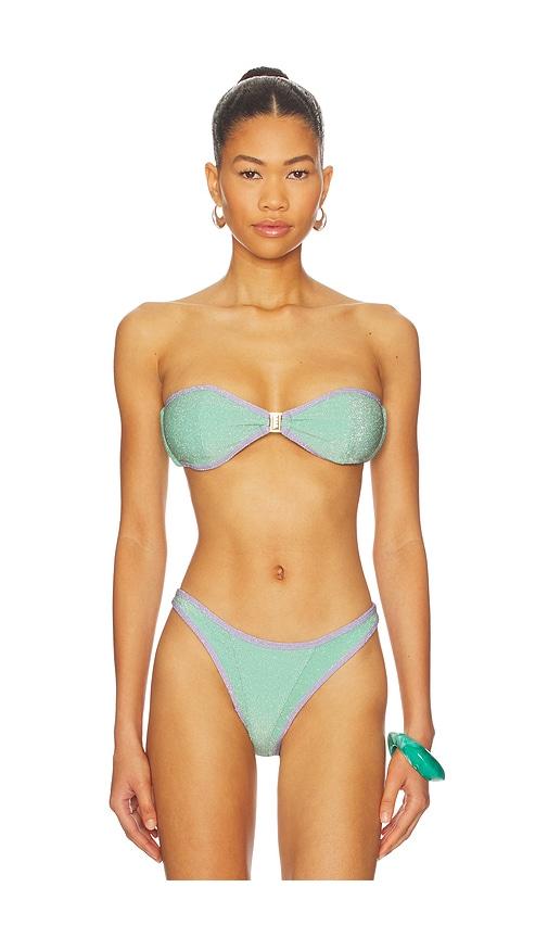 fae x revolve tallara bandeau bikini top in mint.