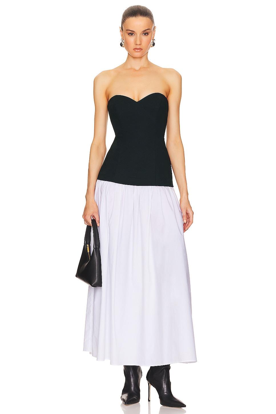 faille colorblock midi dress