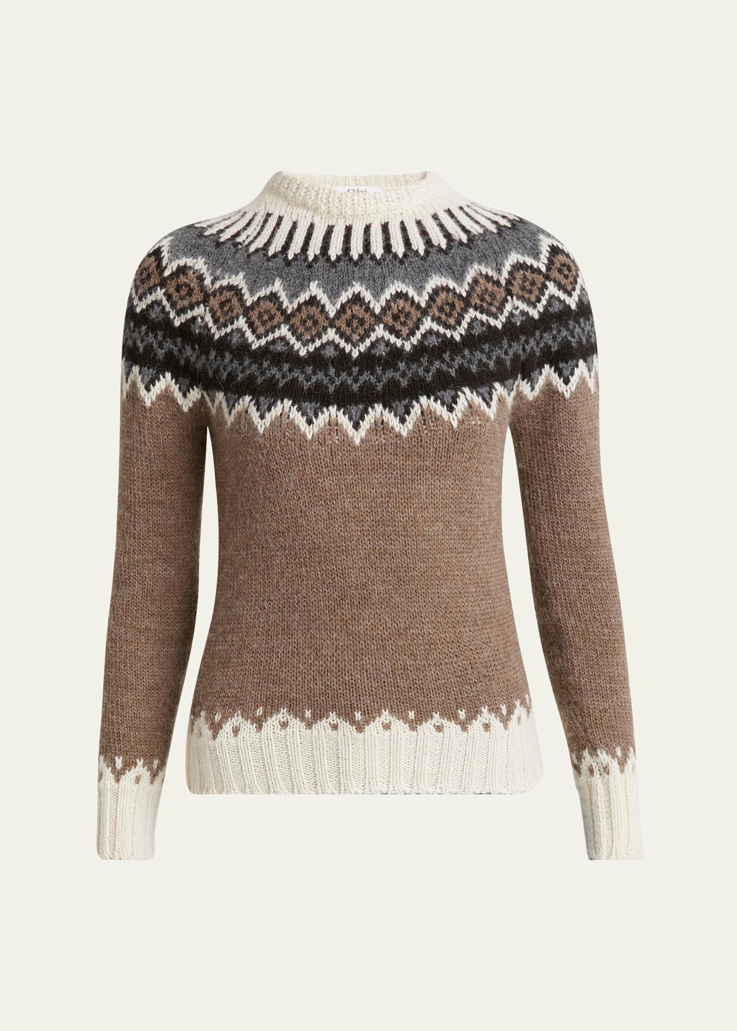 fair isle alpaca wool cashmere sweater