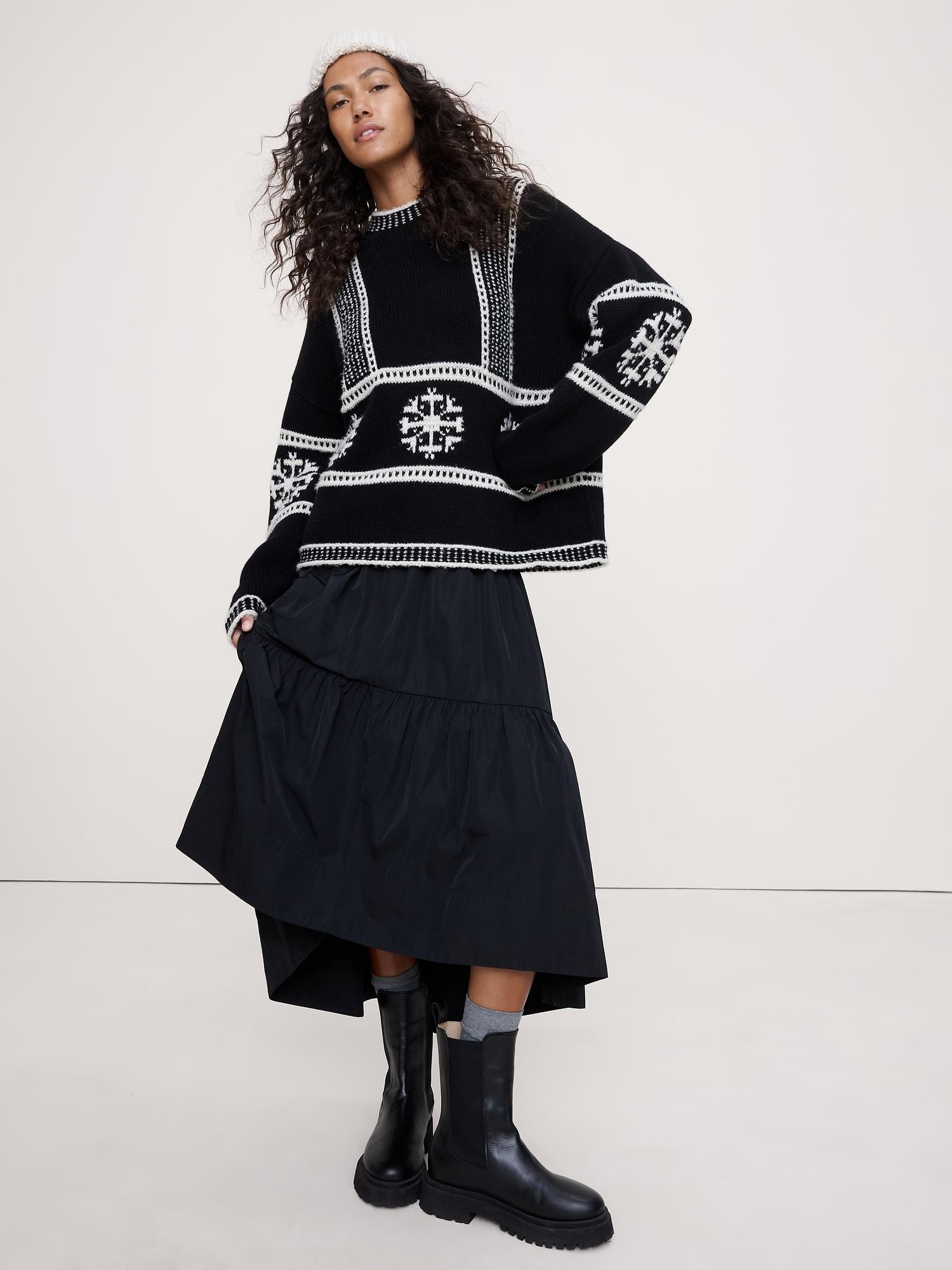 fair isle crew-neck sweater