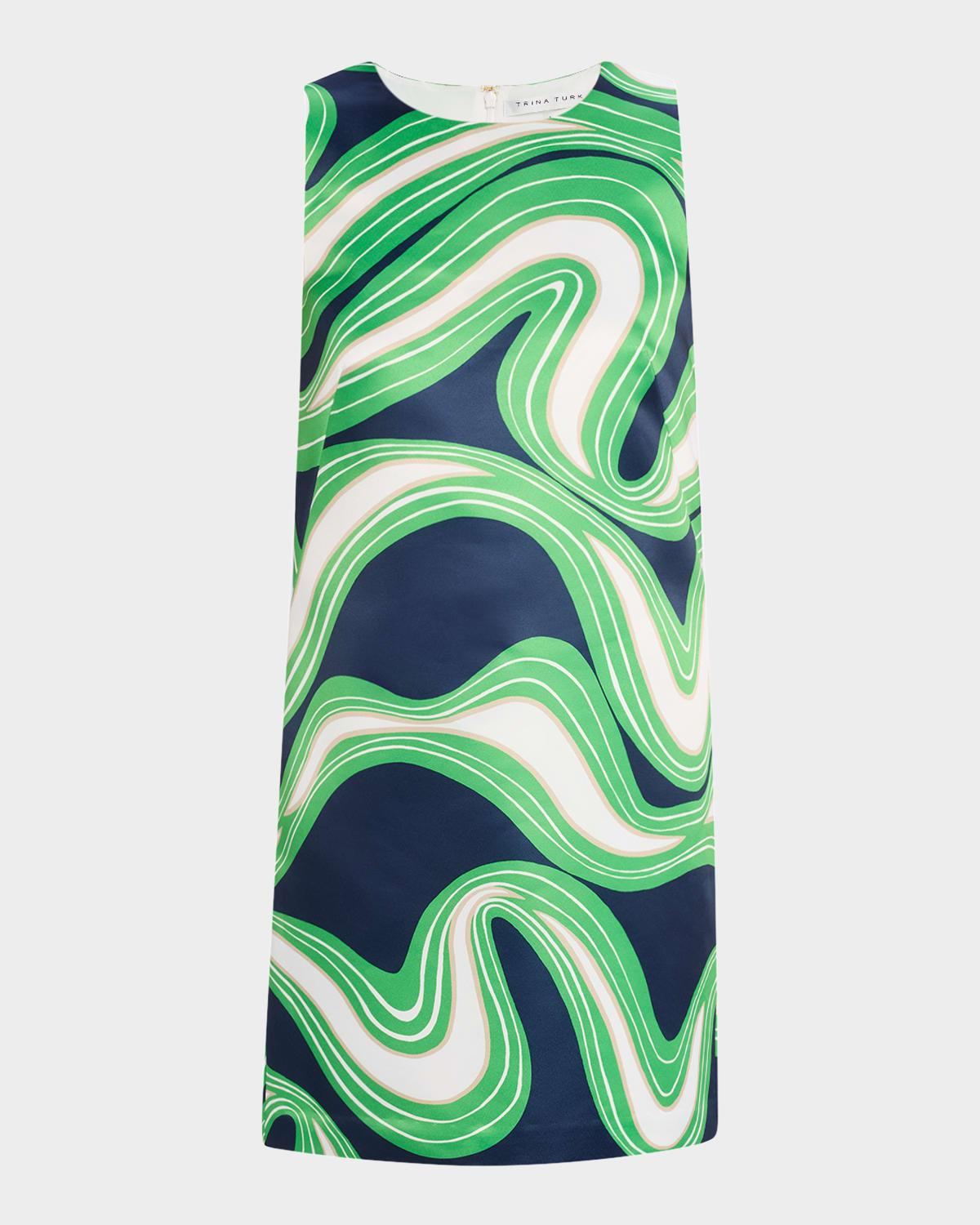 fairy tale 2 sleeveless swirl-print mini dress
