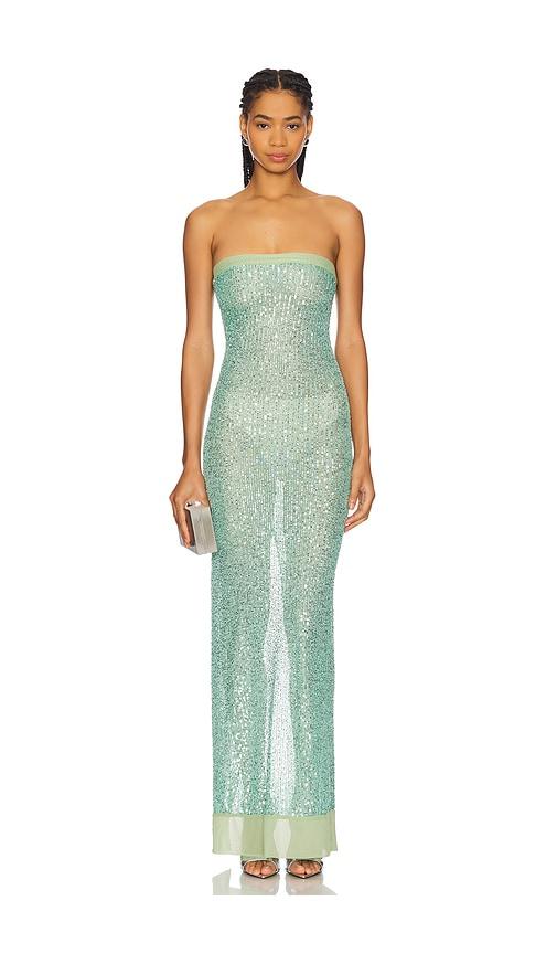 fait par foutch elizabeth dress in teal.