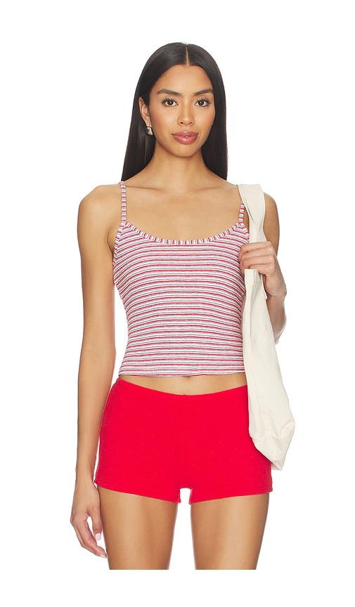 fait par foutch karina tank top in red,blue.
