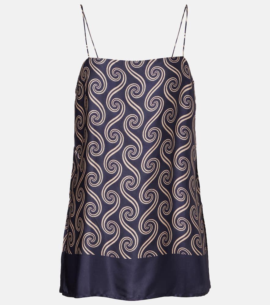 faithfull aina printed satin camisole