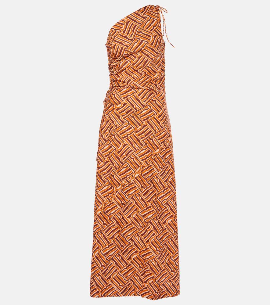 faithfull alskar striped cotton poplin maxi dress