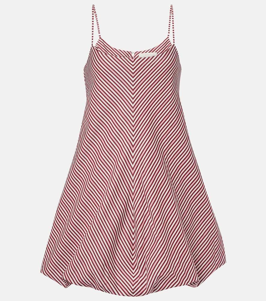 faithfull aniela striped cotton minidress