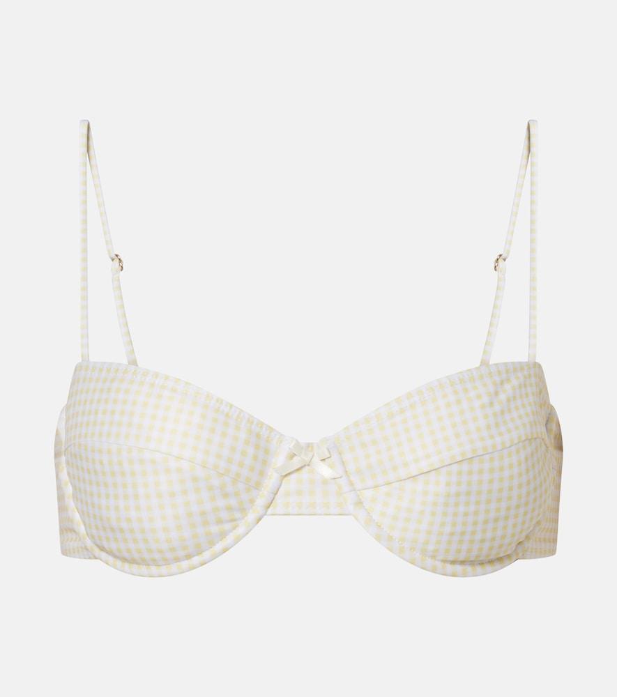 faithfull arelli gingham bikini top