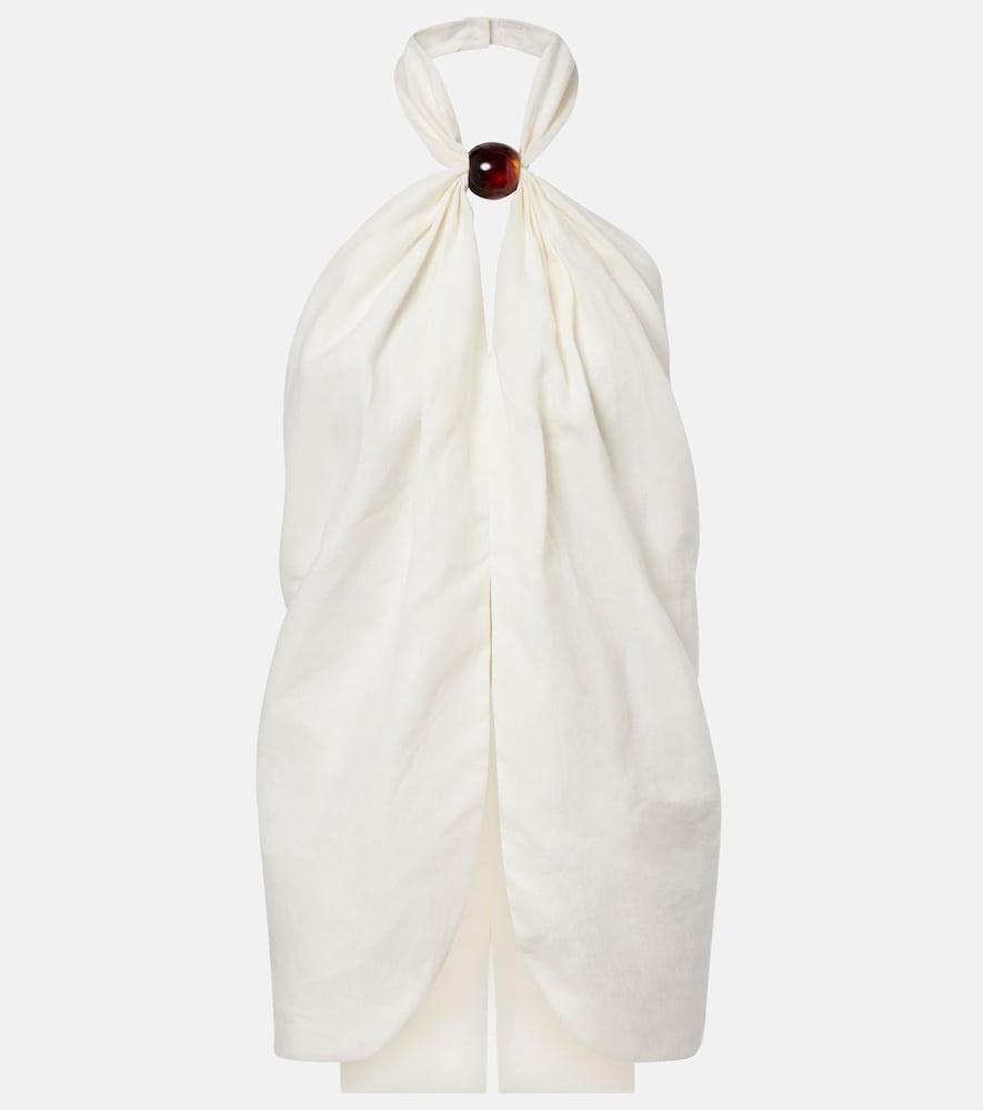 faithfull biba halterneck linen top