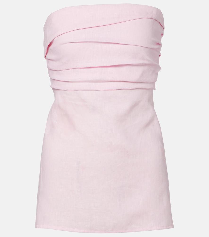 faithfull boe linen bustier top