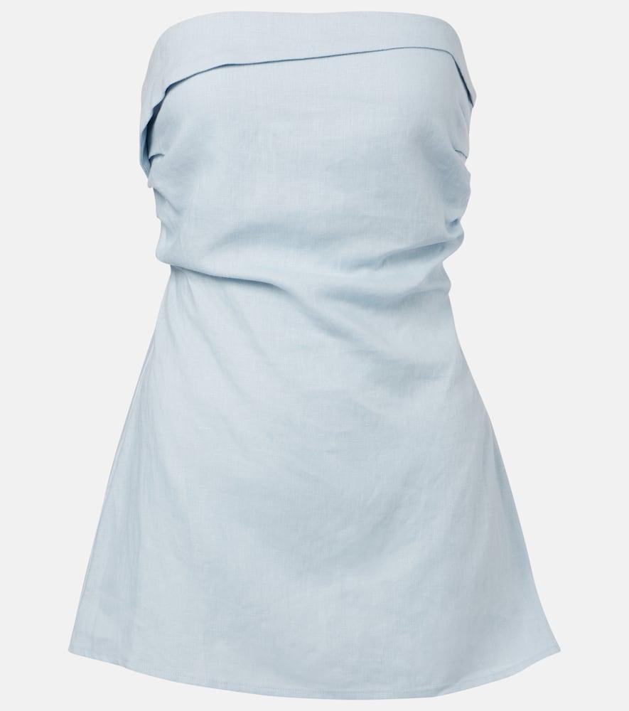 faithfull boe tunic strapless linen top