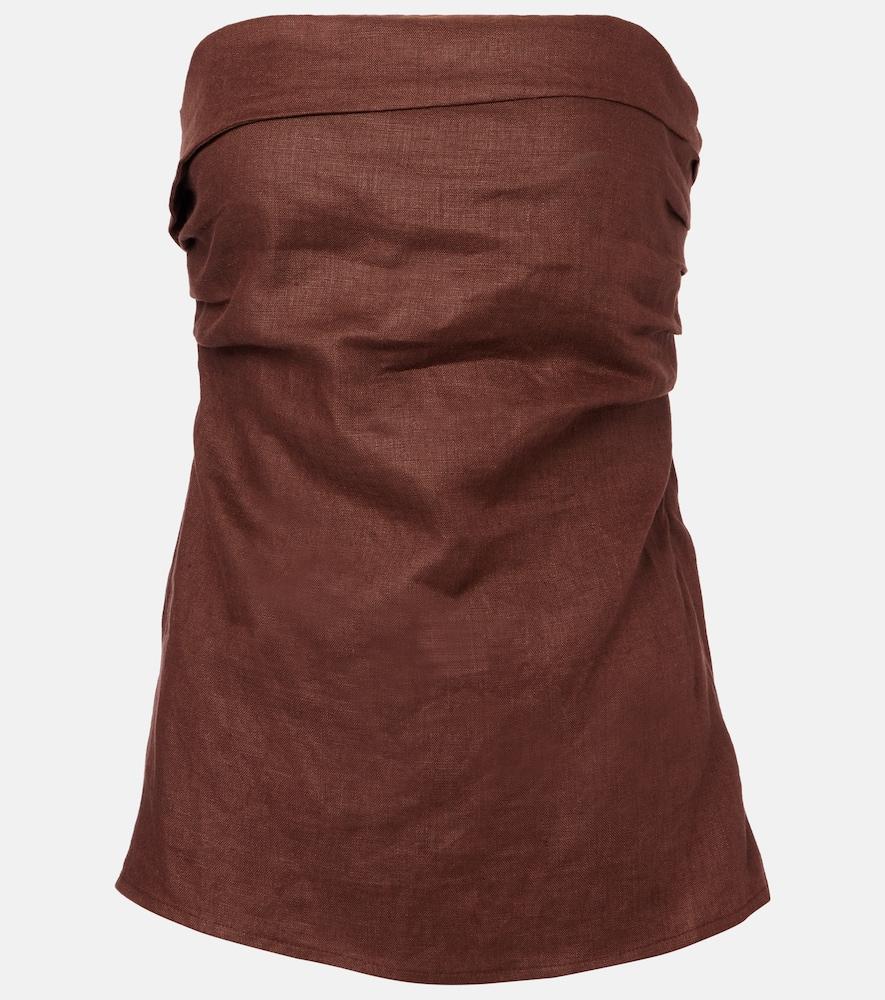 faithfull caen linen top