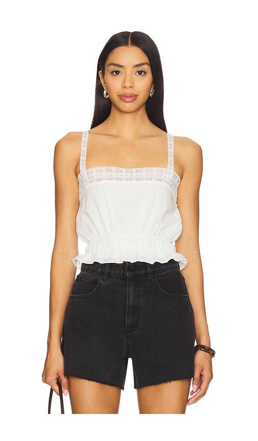 faithfull camille top in white.