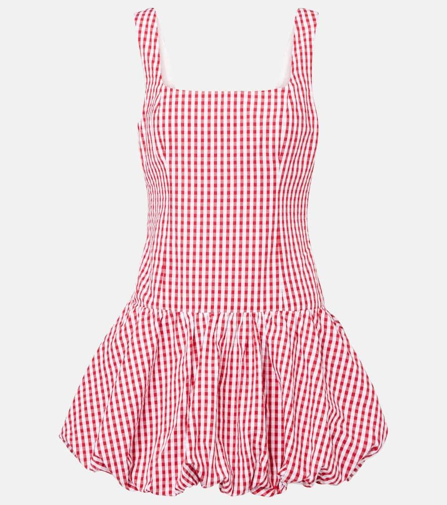 faithfull charlene gingham cotton poplin minidress