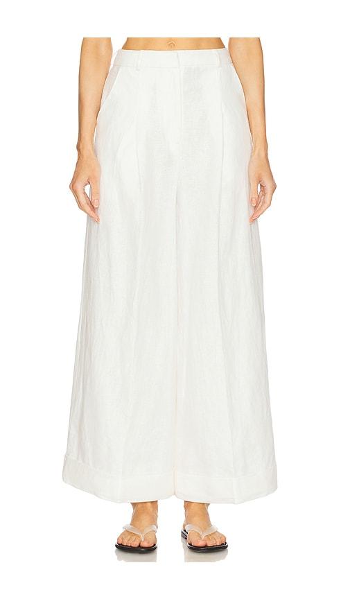 faithfull clove trouser in white.