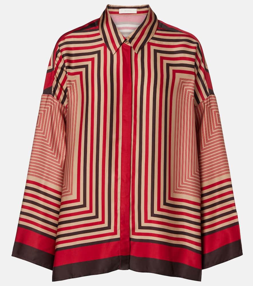 faithfull cora printed oversized shirt