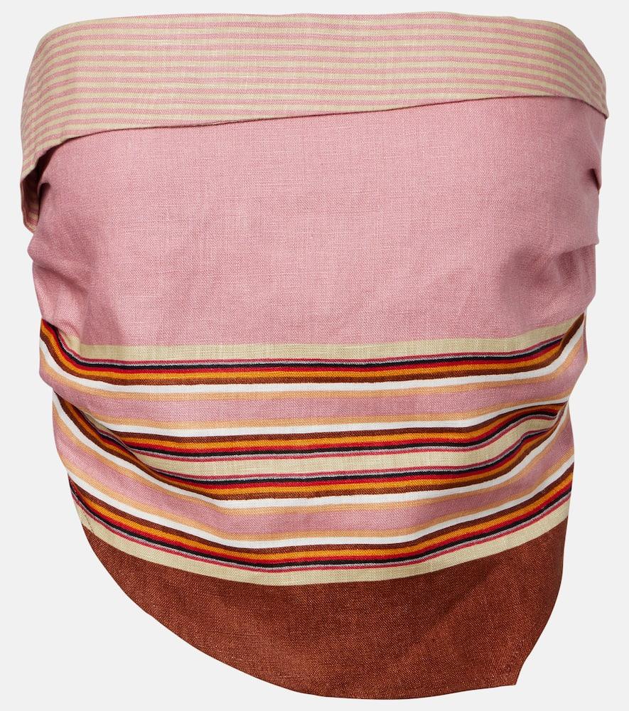 faithfull ebbe striped linen top