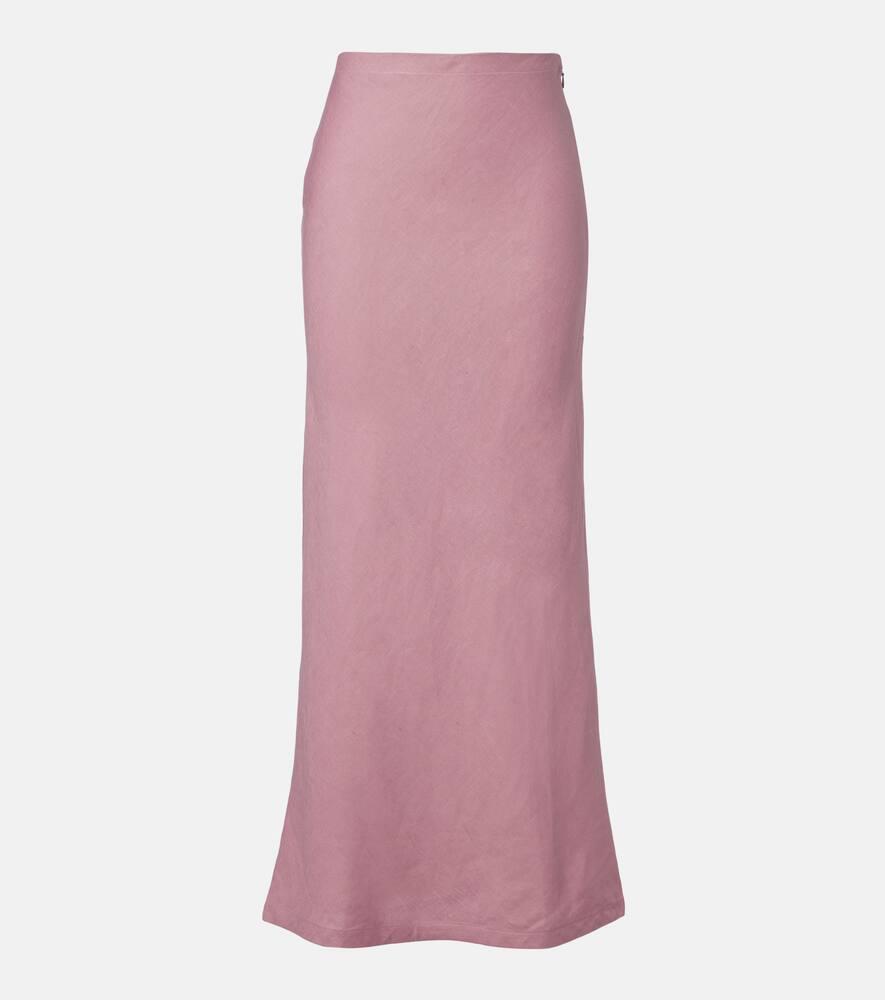 faithfull elise linen maxi skirt