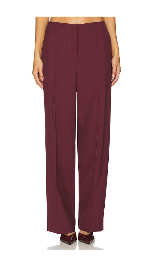 faithfull emilie trouser in burgundy.