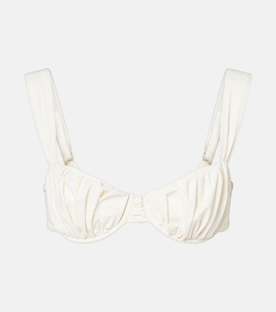 faithfull emily ruched bikini top