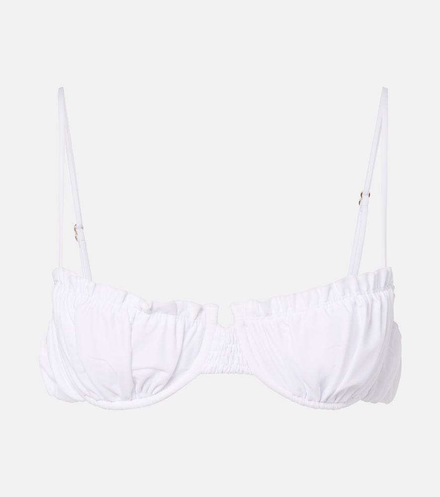 faithfull esterel ruched bikini top