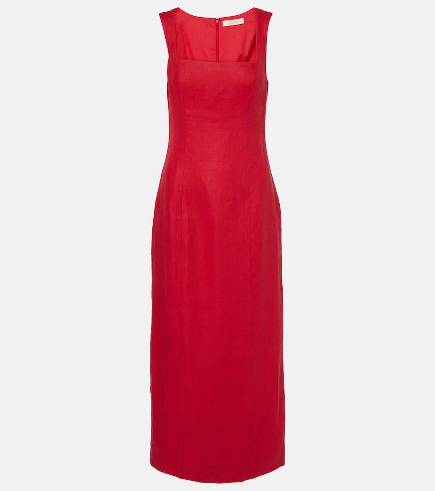 faithfull felice linen maxi dress