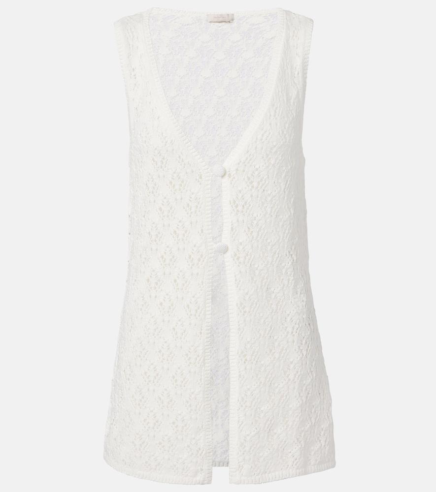 faithfull fio pointelle cotton vest