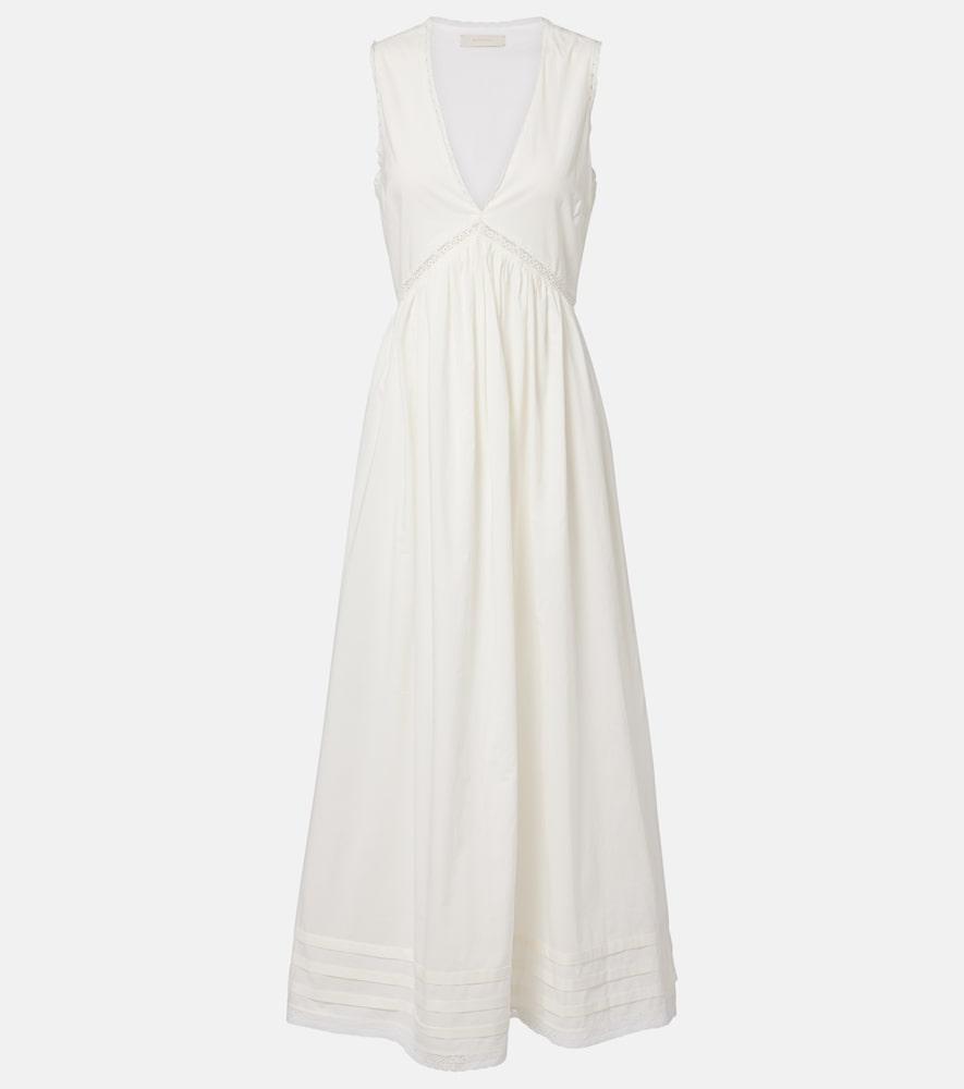 faithfull fiora cotton lace midi dress