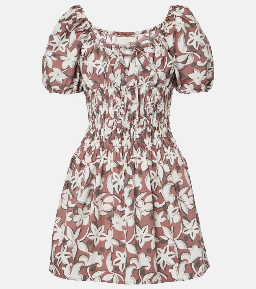 faithfull floral cotton poplin minidress