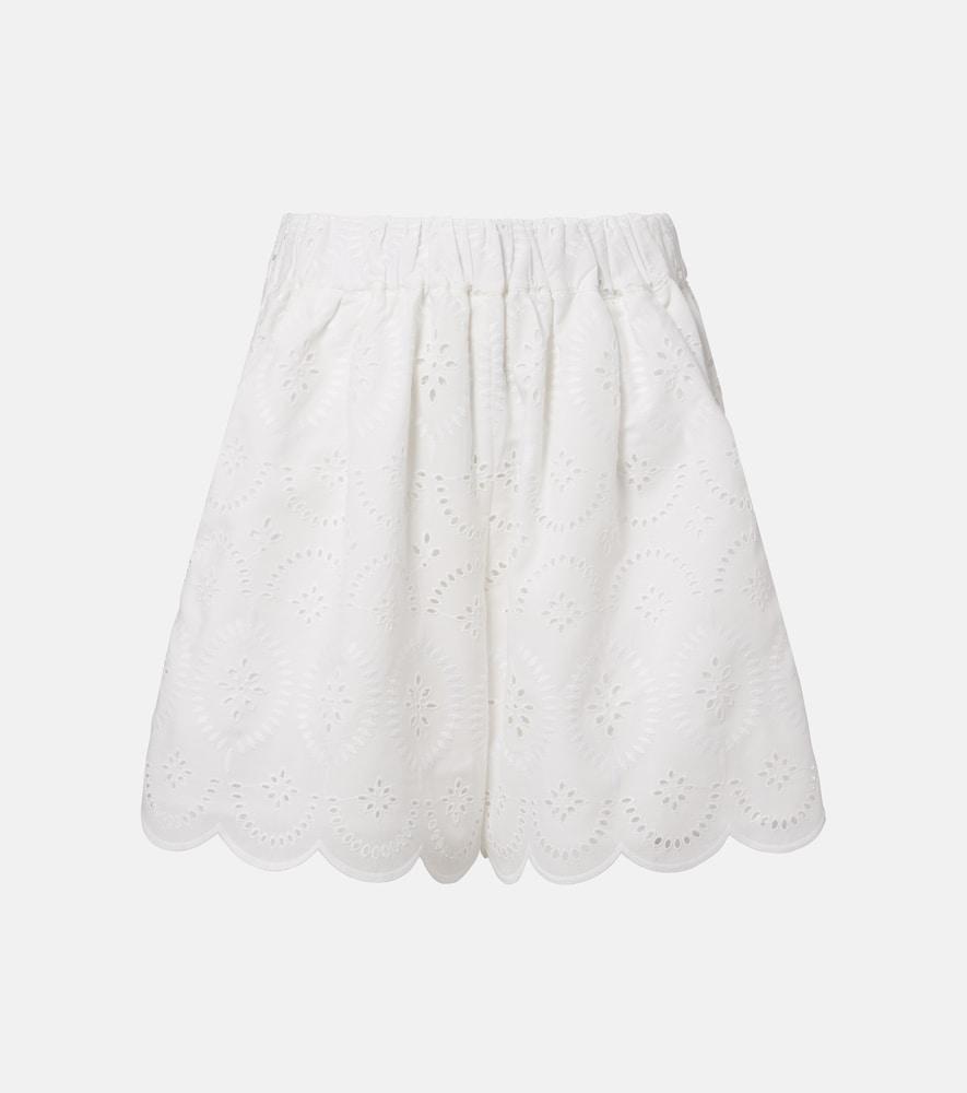 faithfull fondaco broderie anglaise scalloped shorts