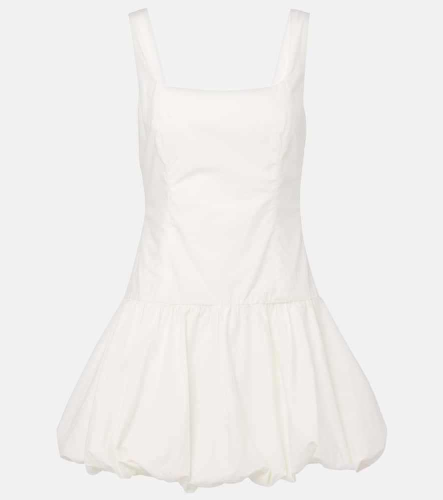 faithfull gathered cotton poplin minidress