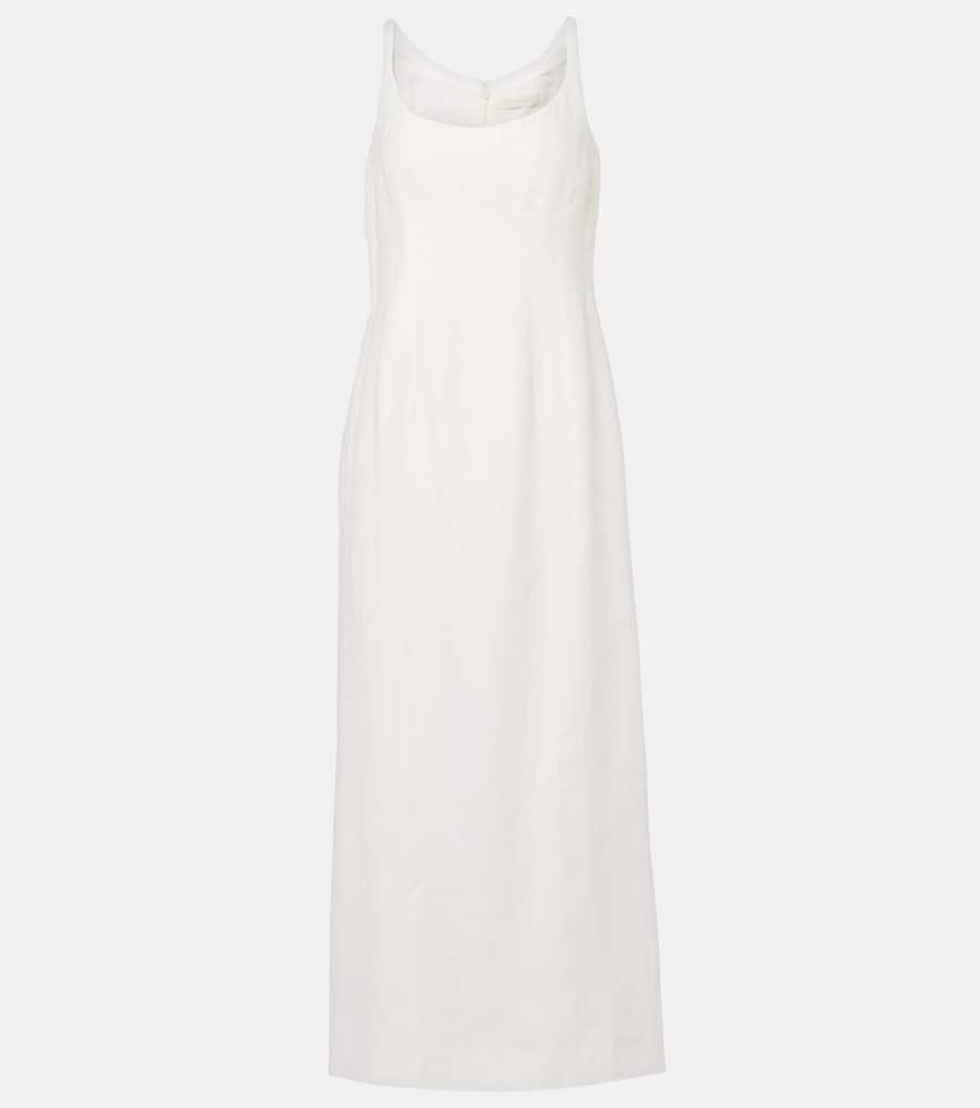 faithfull gigi linen midi dress