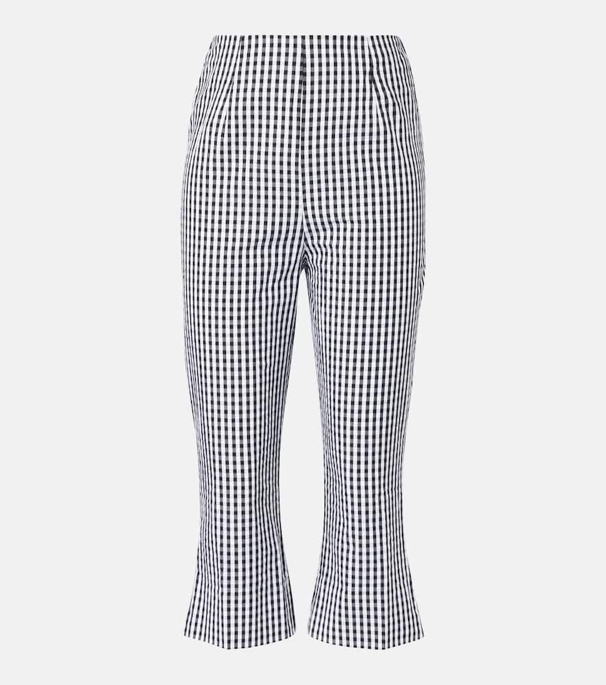 faithfull gingham cotton poplin capri pants