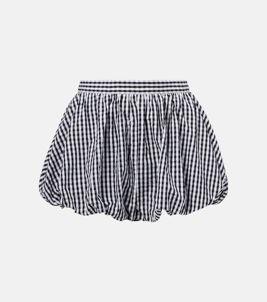 faithfull gingham gathered cotton poplin shorts
