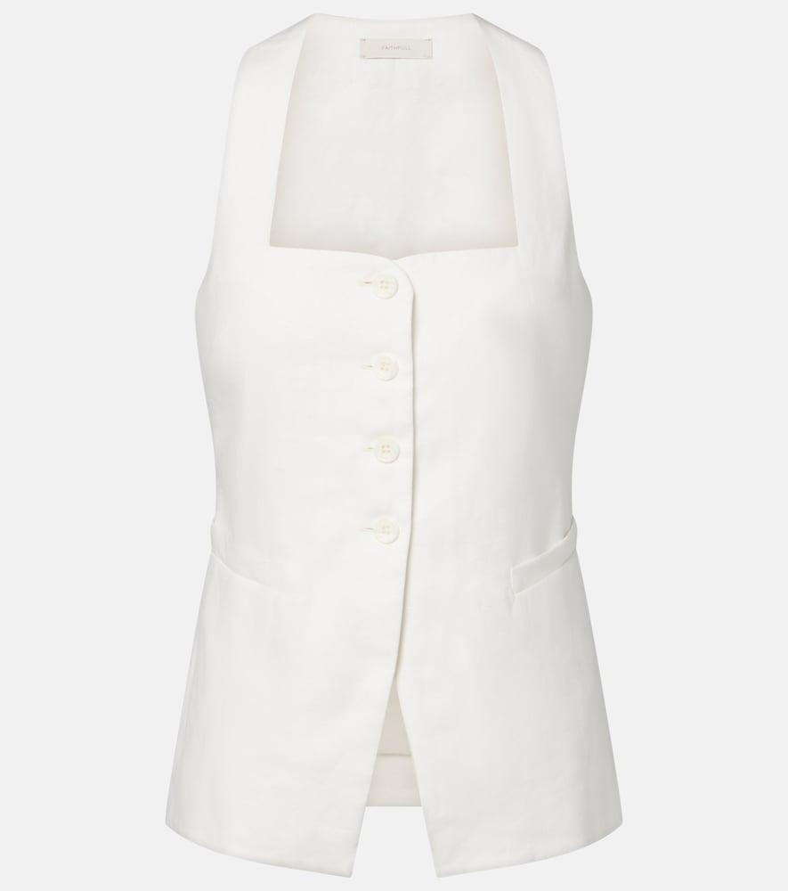 faithfull jackie linen vest