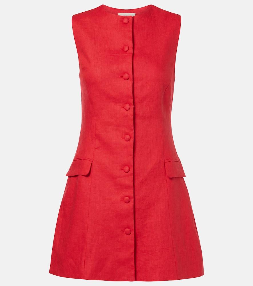 faithfull jane linen minidress