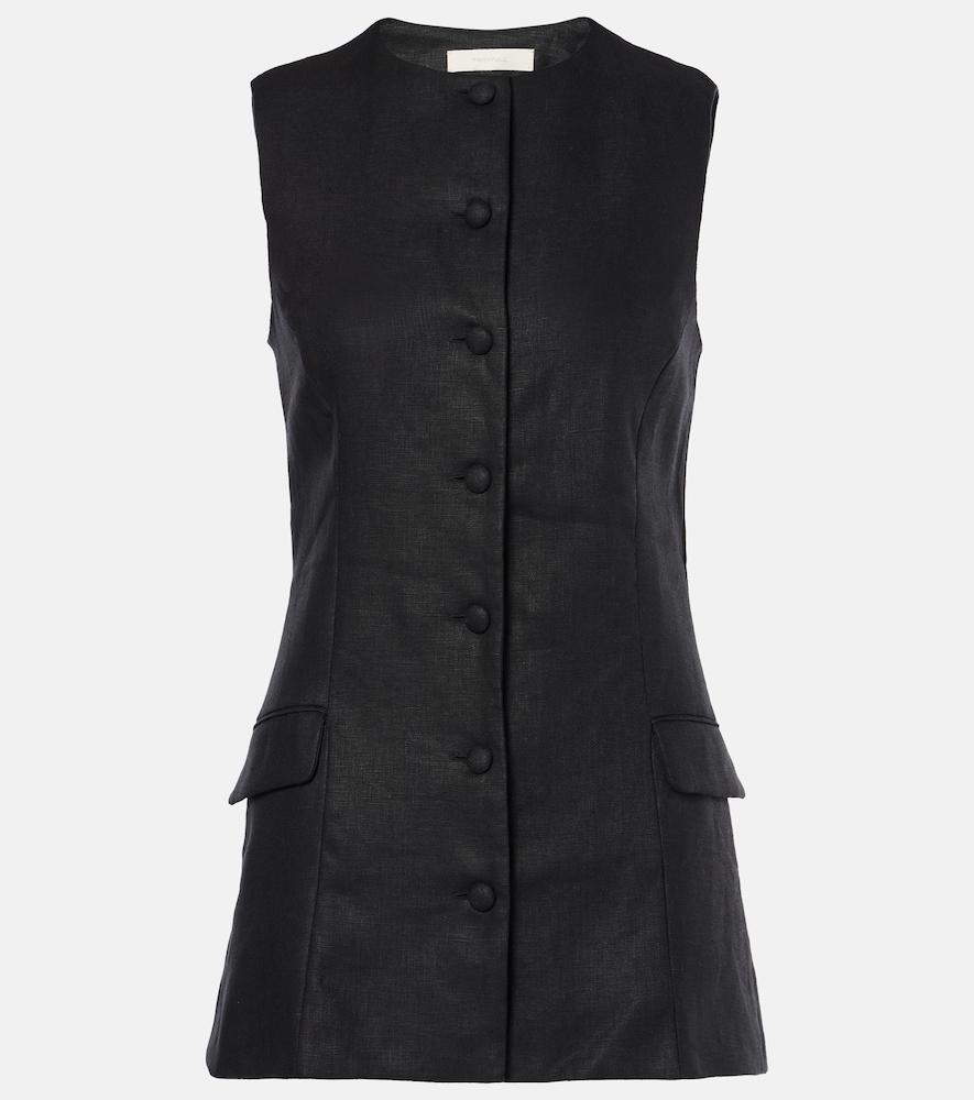 faithfull jane linen vest
