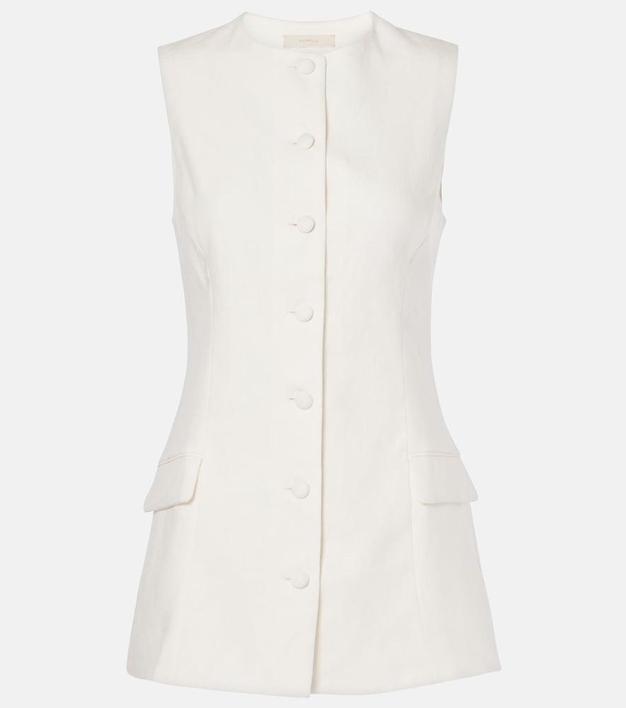 faithfull jane linen vest
