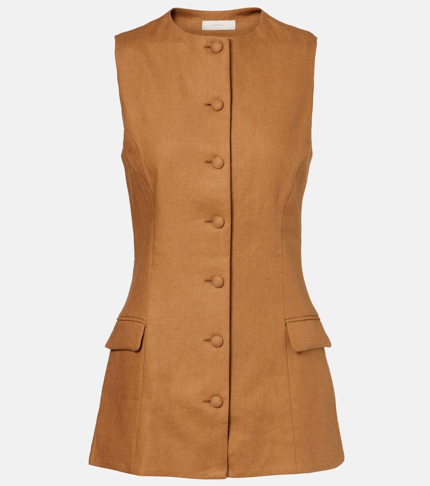 faithfull jane linen vest